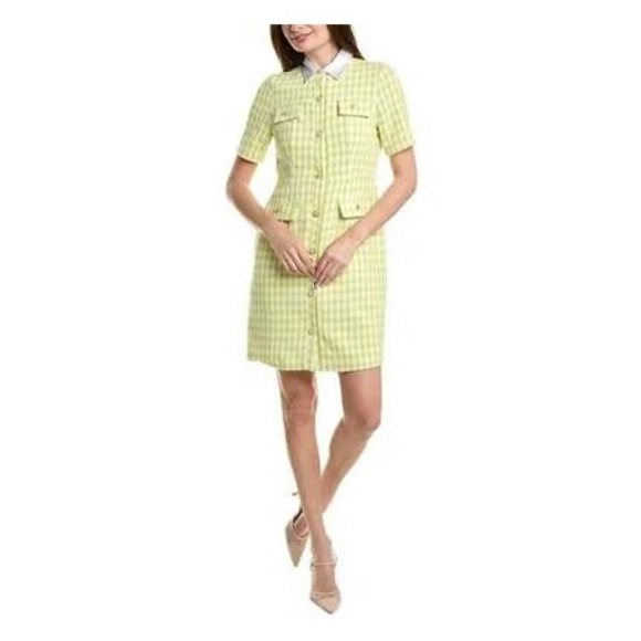 Nanette Lepore‎ Dress NWT Citrine Plus 16 Button Front Preppy Vintage Vibe Retro - Picture 1 of 12